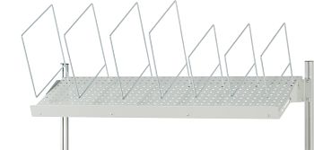 Kartonagenmagazin mit Steckbügel für B 1500 mm, T 450 mm,  RAL7035