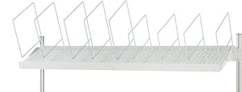 Kartonagenmagazin mit Steckbügel für B 2000 mm, T 450 mm,  RAL7035