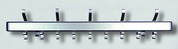 Aluminiumleiste Collection R L 1000mm, 5 Hut-/9 Doppelhaken