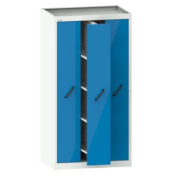 Vertikalauszugschrank, Key Lock mit Frontblenden, 3 Auszüge á 4 Böden