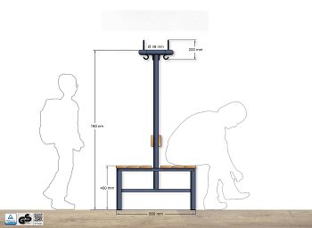 RAL 5014 taubenblau/schwarz 