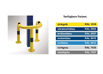 Rammschutzbügel U-Form HxL: 600 x 600/750/600 mm