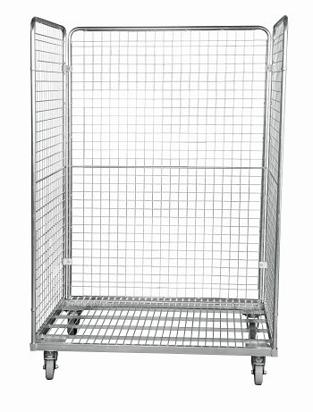 Stahlrollbehälter, 3-seitig, BxTxH: 800 x 1200 x 1820 mm