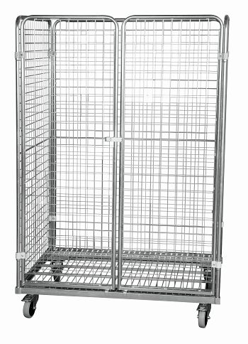 Stahlrollbehälter, 4-seitig, BxTxH: 800 x 1200 x 1820 mm