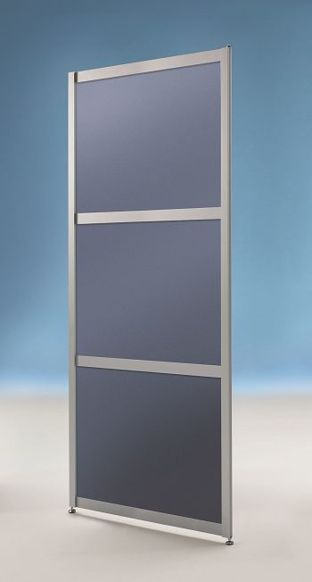 Stellwand GERADE 1000 x 40 x 1980 mm Alu silber / anthrazit satiniert