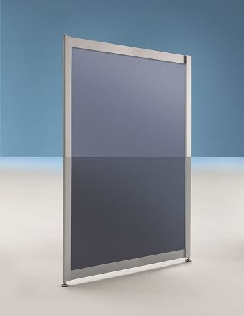 Stellwand GERADE 1000 x 40 x 1380 mm Alu silber / anthrazit satiniert