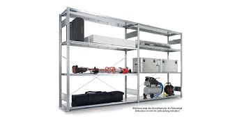 Steck-Grundregal, verzinkt 2500 x 1300 x 600 mm,6 Böden á 230 kg