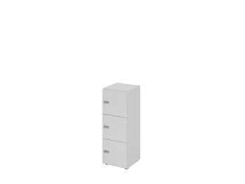 Schliessfachschrank 3OH Grau/Grau, BxTxH: 400 x 420  x 1100 mm