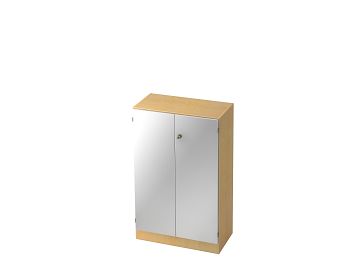 Aktenschrank Korpus Ahorn/Front Silbe BxTxH 800 x 420 x 1270 mm