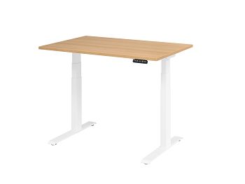 Sitz-Steh-Schreibtisch, Dekor: Eiche BxTxH: 1200 x 800 x 640-1290 mm