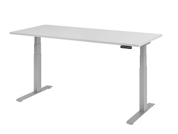 Sitz-Steh-Arbeitstisch, Dekor: Grau BxTxH: 1800 x 800 x 640-1290 mm