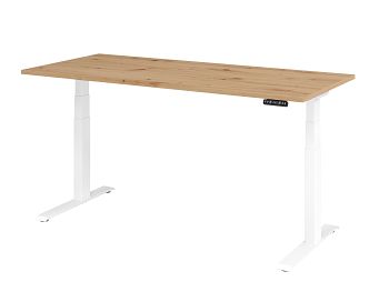 Sitz-Steh-Arbeitstisch, Dekor: Ast- eiche BxTxH: 1800 x 800 x 640-1290 mm