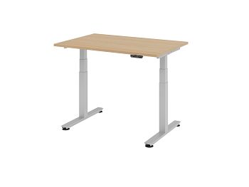 Sitz-Steh-Arbeitstisch, Dekor: Eiche BxTxH: 1200 x 800 x 635-1285 mm