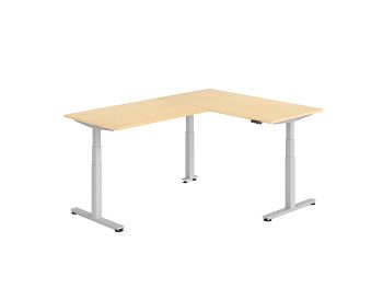 Sitz-Steh-Winkelkombination, Ahorn BxTxH: 1600 x 2200 x 630-1270 mm
