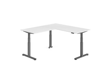 Sitz-Steh-Winkelkombination, Weiß BxTxH: 1800 x 2000 x 630-1270 mm