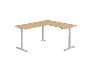 Sitz-Steh-Winkelkombination, Eiche BxTxH: 1800 x 2200 x 630-1270 mm