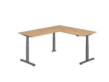 Sitz-Steh-Winkelkombination, Asteiche BxTxH: 1800 x 2200 x 630-1270 mm