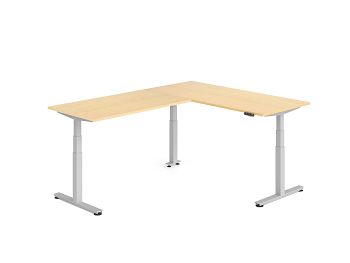 Sitz-Steh-Winkelkombination, Ahorn BxTxH: 1800 x 2400 x 630-1270 mm