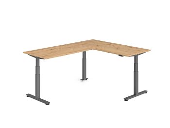 Sitz-Steh-Winkelkombination, Asteiche BxTxH: 1800 x 2400 x 630-1270 mm