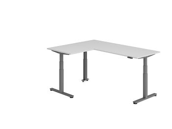 Sitz-Steh-Winkelkombination, Grau BxTxH: 2000 x 1600 x 630-1270 mm