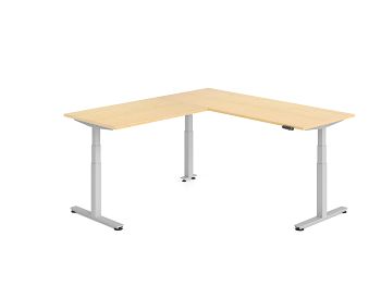 Sitz-Steh-Winkelkombination, Ahorn BxTxH: 2000 x 2200 x 630-1270 mm
