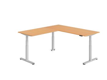 Sitz-Steh-Winkelkombination, Buche BxTxH: 2000 x 2200 x 630-1270 mm