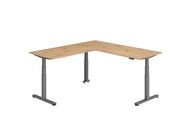 Sitz-Steh-Winkelkombination, Asteiche BxTxH: 2000 x 2200 x 630-1270 mm