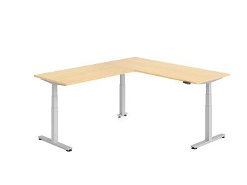 Sitz-Steh-Winkelkombination, Ahorn BxTxH: 2000 x 2400 x 630-1270 mm