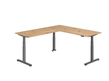 Sitz-Steh-Winkelkombination, Asteiche BxTxH: 2000 x 2400 x 630-1270 mm