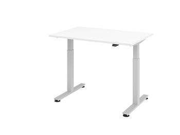 Sitz-Steh-Arbeitstisch, Dekor: Weiß BxTxH: 1200 x 800 x 720-1200 mm