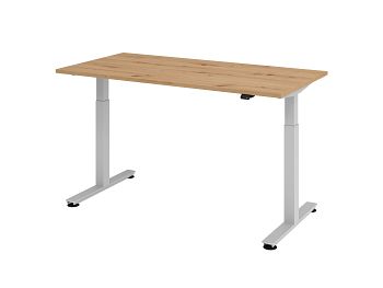 Sitz-Steh-Arbeitstisch, Dekor: Ast- eiche BxTxH: 1600 x 800 x 720-1200 mm