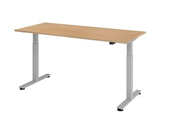 Sitz-Steh-Arbeitstisch, Dekor: Eiche BxTxH: 1800 x 800 x 720-1200 mm