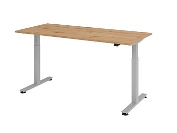 Sitz-Steh-Arbeitstisch, Dekor: Ast- eiche BxTxH: 1800 x 800 x 720-1200 mm