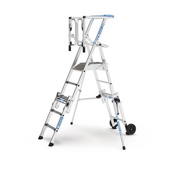 Teleskop-Plattformleiter 5 Sprossen einschl. Plattform