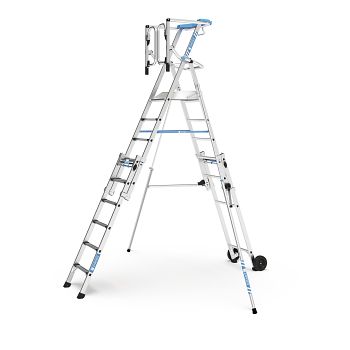 Teleskop-Plattformleiter 9 Sprossen einschl. Plattform