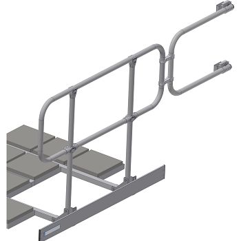 Dachgeländer inkl. Verbinder Alu Länge 2.200 mm