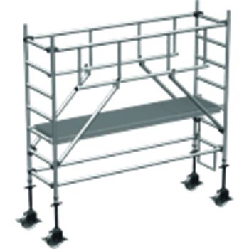 Leichtmetall-Fahrgerüst, Plattform- größe B 0,75 x L 1,80 m,AH ca. 3,40 m