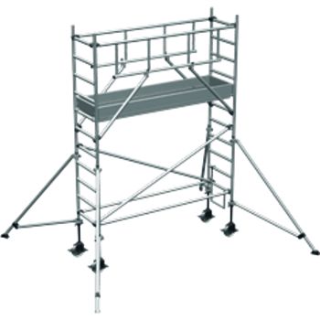 Leichtmetall-Fahrgerüst, Plattform- größe B 0,75 x L 1,80 m,AH ca. 4,50 m
