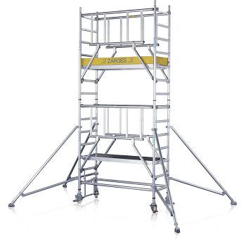Leichtmetall-Fahrgerüst, Plattform- größe B 0,75 x L 1,80 m,AH ca. 5,35 m