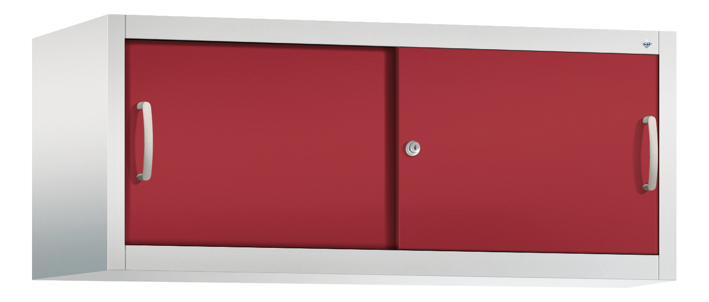 Aufsatzschrank 500x1200x500 lichtgr./rot-11-04870