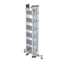 Stufen-Mehrzweckleiter 3-teilig mit nivello® Traverse, 3 x 6 Stufen