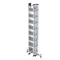 Stufen-Mehrzweckleiter 3-teilig mit nivello® Traverse, 3 x 8 Stufen