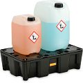 PE-Kleingebindewanne, 25 l, mit PE-Rost, B x T x H 600 x 400 x 180 mm