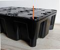 PE-Kleingebindewanne, 25 l, mit PE-Rost, B x T x H 600 x 400 x 180 mm