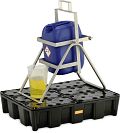 PE-Kleingebindewanne, 60 l, mit PE-Rost, B x T x H 800 x 600 x 180 mm