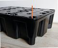 PE-Kleingebindewanne, 25 l, mit PE-Rost; B x T x H 600 x 400 x 180 mm