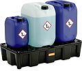 PE-Kleingebindewanne, 35 l, mit PE-Rost, B x T x H 800 x 400 x 180 mm
