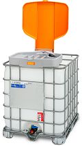 IBC-Einfülltrichter mit  Klappdeckel L x B xH 770 x 740 x 240 mm