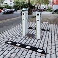 Radstopp Park-AID, schwarz mit weißen Reflexstreifen,