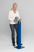 Ascher-Standsäule 2 ltr., eckig BxTxH:1005x300x300 mm, enzianblau